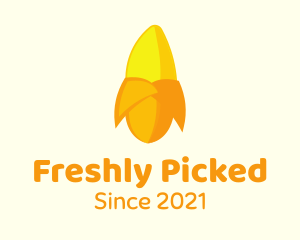 Peeled Mango Fruit logo design