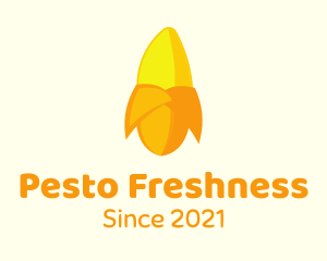 Peeled Mango Fruit logo design