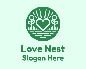 Love Heart Garden logo design