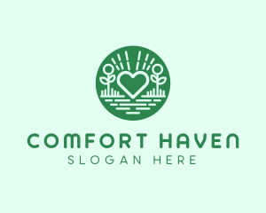 Love Heart Garden logo design