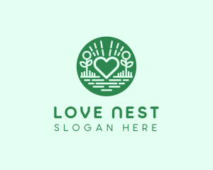 Love Heart Garden logo design