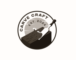 Chisel Woodwork Carpentry logo design