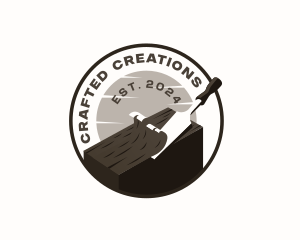 Chisel Woodwork Carpentry logo design