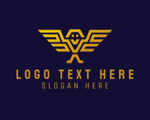 Modern Geometric Eagle Owl logo