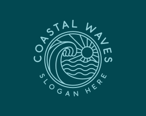 Sea Surfer Waves logo design