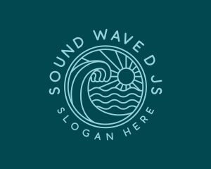 Sea Surfer Waves logo design