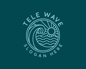 Sea Surfer Waves logo design