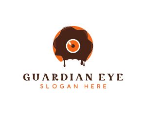 Eyeball Donut Monster logo design