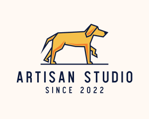 Walking Pet Dog logo design