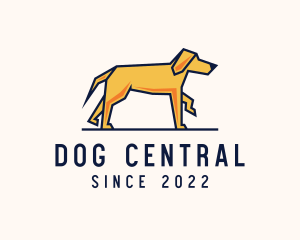 Walking Pet Dog logo design