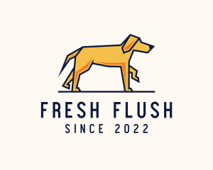 Walking Pet Dog logo design