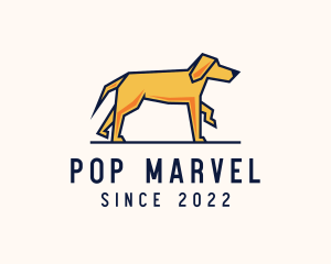 Walking Pet Dog logo design