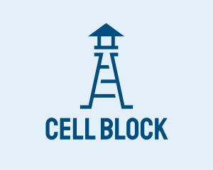 Blue Ladder Watchtower  logo design