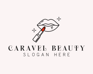 Beauty Makeup Lipstick logo design