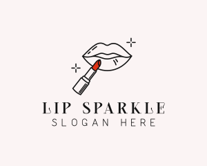 Beauty Makeup Lipstick logo design