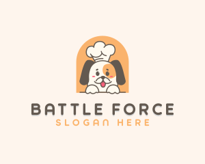 Cute Dog Chef Logo