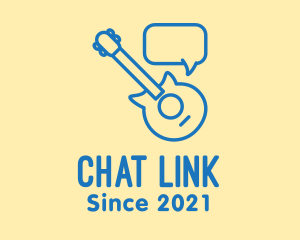 Blue Guitar Chat logo design