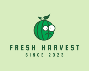 Crazy Watermelon Fruit logo design