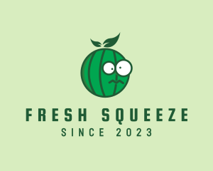 Crazy Watermelon Fruit logo design