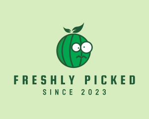 Crazy Watermelon Fruit logo design