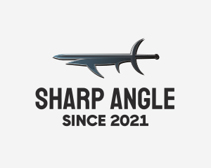 Gray Shark Sword logo design