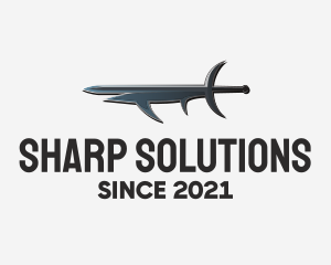 Gray Shark Sword logo design