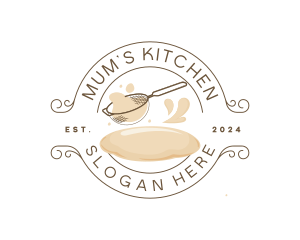 Kitchen Strainer Flour logo design