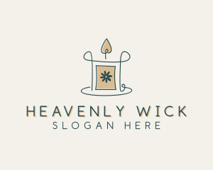 Flower Candle Candlelight logo design