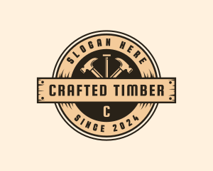 Carpentry Hammer Construction logo design