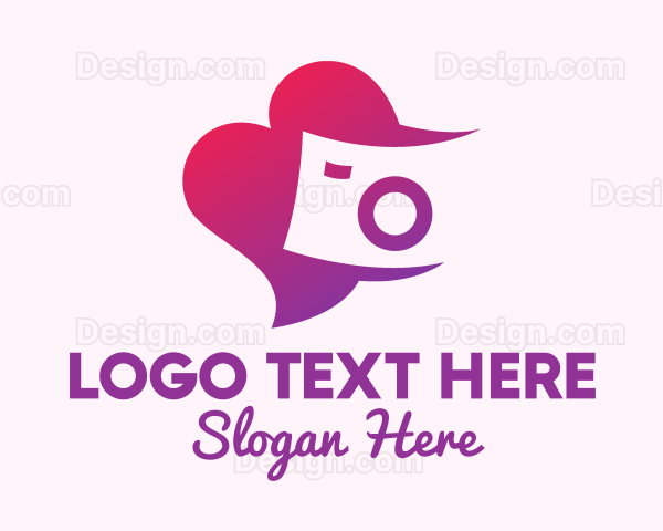 Romantic Photographer Camera Logo