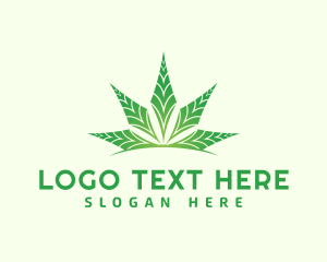 Organic Cannabis Leaf Logo