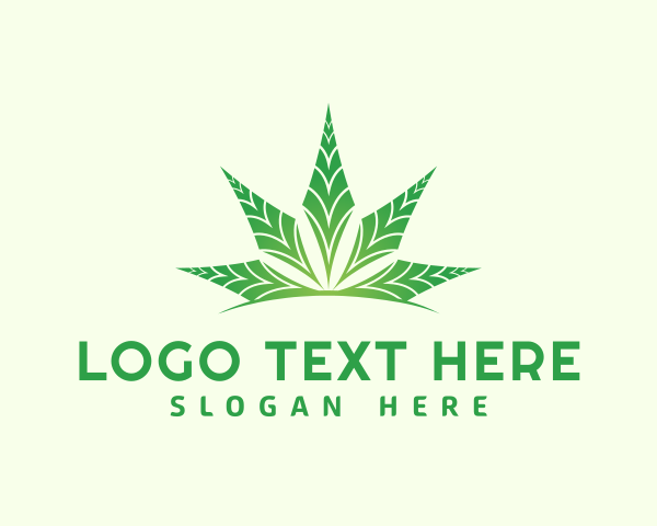 Organic Cannabis Leaf logo