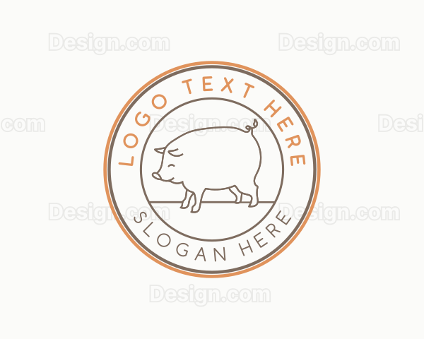 Pig Animal Livestock Logo