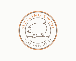 Pig Animal Livestock logo design