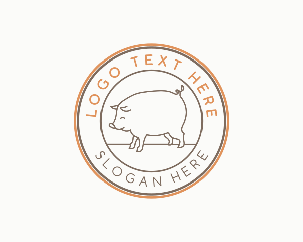 Pig Animal Livestock logo