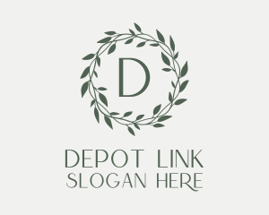 Organic Leaves Wreath Logo