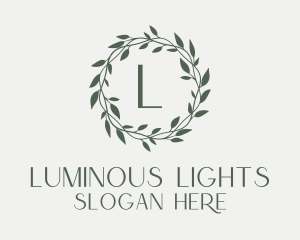 Organic Leaves Wreath Logo