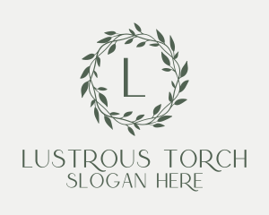 Organic Leaves Wreath Logo