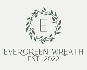 Organic Leaves Wreath logo design