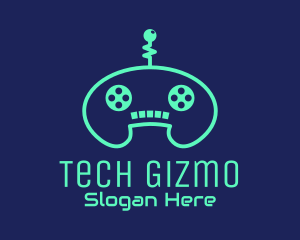 Green Alien Gamepad  logo design