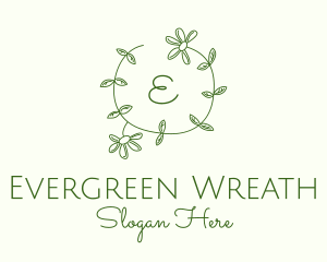 Daisy Flower Plant Wreath logo design