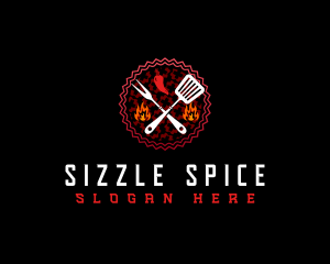 Sizzling Grill Cuisine logo design