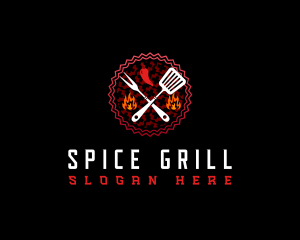 Sizzling Grill Cuisine logo design