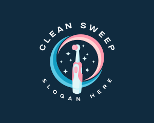 Sparkling Clean Toothbrush logo design