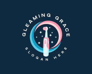 Sparkling Clean Toothbrush logo design