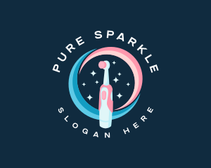 Sparkling Clean Toothbrush logo design