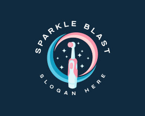 Sparkling Clean Toothbrush logo design