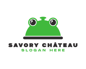 Green Frog Food Tray logo design