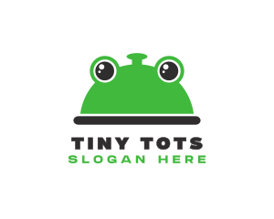 Green Frog Food Tray logo design