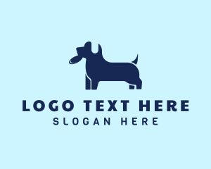 Blue Pet Dog Animal logo